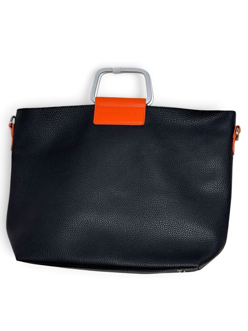 Cirque du Soleil Tote Bag Black Orange Pebbled Old Money Classic Fall Wardrobe